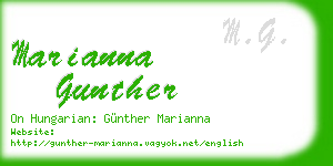 marianna gunther business card