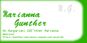 marianna gunther business card